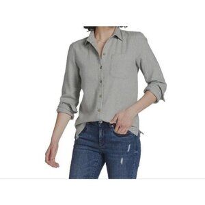 The North Face Gray Speckled Flannel Shirt